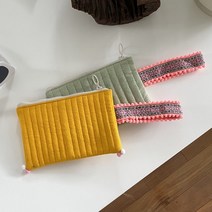 [엔비] 누빔 파우치 여성 에코백 캔버스백