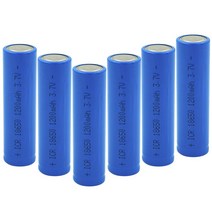 18650 충전식 리튬이온 배터리 ICR18650 3.7V 1200mA 1세트(6PCS)