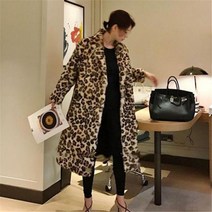 레트로 레오파드 모피 코트 여성 호피 무늬 페이크 롱코트 겨울 자켓 오버핏 아우터 결혼식 하객룩