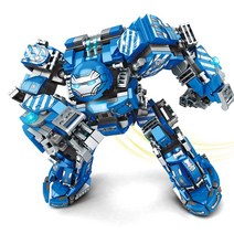 [레고공식] 마블 어벤저스 블록 모델 아이언맨 메카 헐크버스터 워머신 슈퍼히어로 빌딩 벽돌 장난감 남아 키즈 테크닉 Marvel Avengers Blocks Iron Man, [06] 602Pcs With1 figure