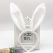 파티소품 브라덜샤워 귀여운 부활절 성인 작은 토끼 귀 머리띠 소품 플러시 드레스 의상 파티 장식, [01] 01