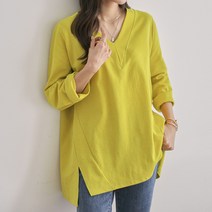 [조아맘] V넥 슬릿 티 JT06191