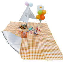 양면방수 3단 원단 도톰 휴대용 피크닉 방수 매트 웨일러 Picnic mat, 옐로우
