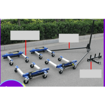 타이어잭 휠돌리 바퀴 교체 차량견인 자동차 장착 잭, 상세이페이지 참고, 1세트 노란색 레버