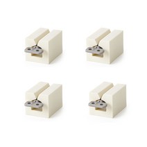 씨앤초이스 치약 디스펜서 4개 세트 튜브링거 핸드크림 치약짜개 스탠드 홀더 욕실용품 거치대 화장실 세면대 정리, 화이트/그레이, 1세트