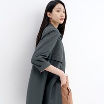 [지센 위비스] [지센] 카라 배색 스티치 코트 LCCAN325_DE