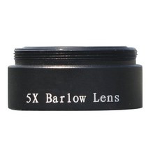 모든 M28X06 스레드용 바로우 렌즈 5X 125 인치 망원경 접안 천문학 대각선 익스텐더 튜브 또는 카메라 어댑터130134, Black