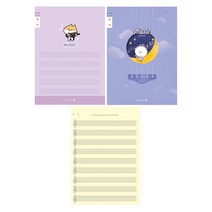 국산 초등 3-6학년 오선지 노트 오선 음악 공책 여아용 음표 노래 신학기 입학 준비물