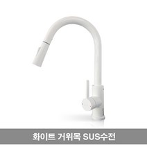 슈티에st SUS304 STS304 올스텐 화이트 거위목 주방수전 싱크대수전