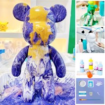 푸어링아트 DIY 세트 플루이드아트 푸어링베어, 23cm, N11