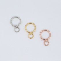 오링 원형 펜던트 데일리목걸이 만들기 팔찌재료 팔찌만들기 심플목걸이, 로즈골드