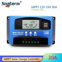 태양광 패널 발전기 충전 컨트롤러 휴대용 소형 mppt 30a 40a 50a 60a, 12v 24vauto