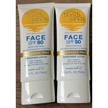 선크림 본디 샌즈 무향료 선크림 데일리 페이스 로션 SPF 50 - 2.53oz - 2개입