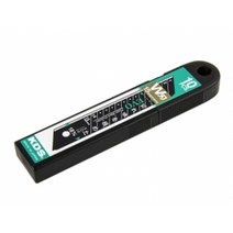 LB-10BWZ 공업용커터칼 칼날 블랙 커터칼날 10개입, LB-10BZ(18mm 블랙 8칸)
