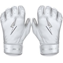 브루스볼트 프리미엄 프로 크롬 시리즈 숏 커프 배팅 글러브 장갑 화이트 BRUCE BOLT CHROME Series Short Cuff Batting Gloves WHITE