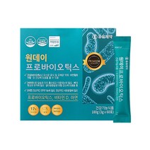 유유제약 원데이 프로바이오틱스 포스트바이오틱스 비타민D 아연 장건강 유산균 배변활동 도움 3g x 60포, 3gx60포 1통