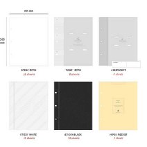 스크랩 업체 리필 소품 바인더 포켓 앨범 포켓식 티켓 속지 _ DV+64790EA, 디바인스 접.착화이트