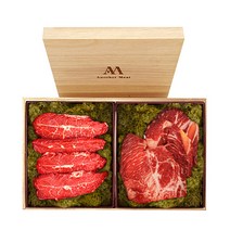 구이 선물세트 1 200g(부채살 600g내외 + 구이용등심 600g내외) 720시간 드라이에이징 스테이크 국내산육우