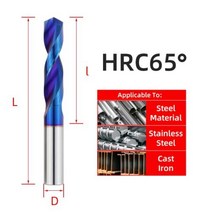 Tooleye카바이드 드릴 비트 하드 메탈 텅스텐 스틸 트위스트 금속 가공 CNC 선반 드릴링 공구 10200mm, 2.6mm+HRC65