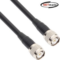 NETmate NMC-RG5901T RG-59 TNC-TNC 고주파 동축 케이블(주석도금 연동선/6합/75Ω) 1m, 1개