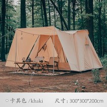 리빙쉘텐트 비바돔 쉘터 플러스 에어 텐트 오크돔 터널형 야외 캠핑 코튼 스프링 텐트 4-8 인용 가족 럭셔, 02 Upgrade Khaki
