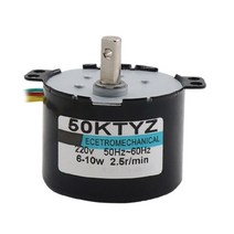 1 마력 모터 50ktyz ac 동기 24220v cwccw 미니 기어 저속 50rpm 영구 자석 감속기, 220v 2.5rpm