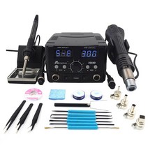 800W 2 In 1 디지털 ESD 핫 에어 건 솔더링 스테이션 용접 솔더 언 220v SMD 디 재 작업 8586 업그레이드, 8588D TOOL SET 5, CHINA, 220V-240V