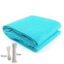 울타리 가림막 너비 0.9m hdpe 발코니 그물 차폐 안티 uv 바람 보호 아파트 발코니 테라스 보호소 망, 0.9x1.8m, 레이크 블루