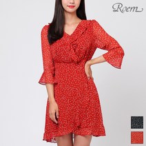로엠 도트 나염 원피스 RMOW949RQ4