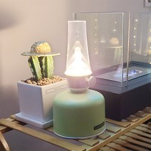 [감성랜턴조명led캠핑충전식] 비상 충전식 빈티지 감성 LED 캠핑 랜턴 조명 램프, 레드