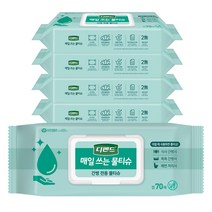유한킴벌리 디펜드 매일쓰는 물티슈 캡형 70매 5팩, 70매입, 5개