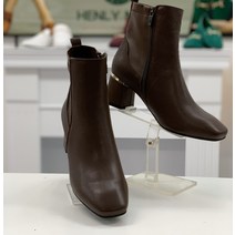 헨리메인 당일발송 천연양가죽 뮤즈 기모 앵클부츠 7cm