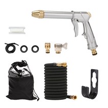 레브홈 파워젯 고압분사기 세차 베란다 정원 과수원 청소 물 호스 워터건 분사기, 고압 실버, 15m