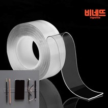 투명 실리콘 아크릴 폼 양면 테이프 3X3M 두께 1MM 데코테이프 점착테이프 재접착테이프