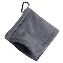 퀘마이크로 화이버 골프 공 청소 타월 후크 물 흡수 클린 헤드 닦아 헝겊 클리너, [01] Grey, Grey