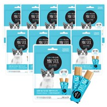 캣퓨어 미니스틱 8p(건강한닭가슴살연어)x10개