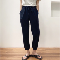 이브랑뜨 여름 냉장고 아이스 스판 여자 조거팬츠 빅사이즈 트레이닝바지 M-3XL (854)