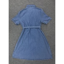 [케이로] 297523 여성 레터 로고 데님 세트 셔츠 반팔 슬림 원피스 D01 23 점