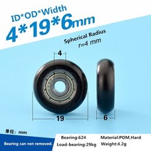 베어링 볼베어링 5pcs 4196mm pm 포장 고무 풀리 작은 바퀴 국가 표준 20 알루미늄 프로파일 레일 휠 도어 및 창, [02] Black