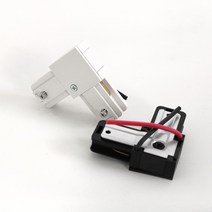 [빛나라닷컴] 레일조명 부속, 화이트 (중간전원/ㄱ자 연결)