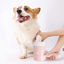 PET 강아지 발 세척기 반자동 발닦이 실리콘 세척컵, 01발세척-핑크