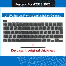 macbook pro 망막 13quot에 대한 원래 새 노트북 a2338 키 키 캡 azerty m1 a2338 키 캡 키보드 수리 2020년 후반 emc 3578, 포르투갈 인
