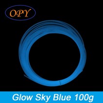 3D프린터필라멘트 100G 글로우 호환 갤럭시 실크 대리석 우드 탄소 섬유 온도 변화 색상 Tpu 유연한 나일론 Pc Pva Asa Petg 샘플, 11.Glow Sky Blue 100g