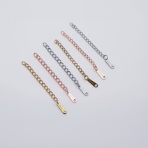 304S2 써지컬 스틸 연장체인 꼬리체인 팔찌 만들기 부자재 [5개], 5개, 5mm 핑크골드