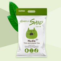 퀸오브샌드 누디 고양이 모래 녹차, 3kg, 2개