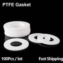가스켓PTFE 가스켓 플라스틱 플랫 와셔 씰링 펌프 압축기 믹싱 주전자 CS 2MM 3MM 한 팩에 100 개, 26 20x24x2_01 WHITE