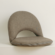 이코노미쿠스 등받이 앉은뱅이 접이식 허리 작업 쿠션 앉는 바닥 좌식 의자, 그레이, 1개