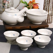 나nanr_청화 베이지 균열 5인 다기세트(8p) 그릇 전통 찻잔 5세트 고백자♥sksnfll, ♥sstarting, ♥나누리!, ♥iwantbee