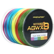 ANGRYFISH AGWX9 합사 줄 비용 효율적이고 매끄러운 슈퍼라인 다양한 색상 낚시 애호가를 위한 내구성이 뛰어난 멋진 도구(블루 6.8kg(15파운드)/0.11MM300M), 328 Yards(300M)-15LB
