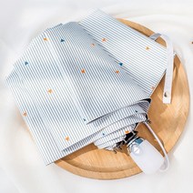 노브랜드 삼각 스트라이프 자외선차단 3단 자동 암막 우양산